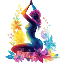 Yoga Flower Woman Paint by Numbers #04