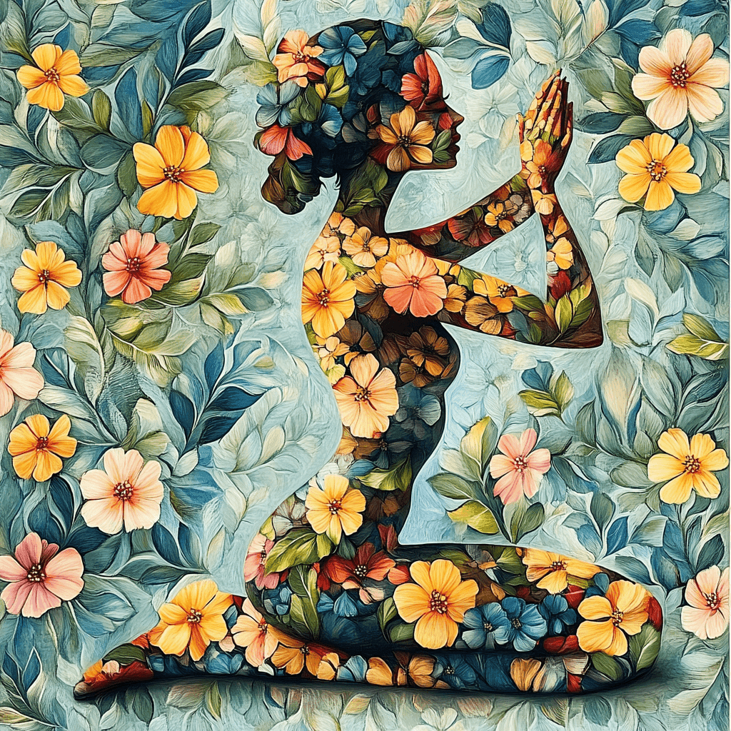 Yoga Flower Woman Paint by Numbers #05